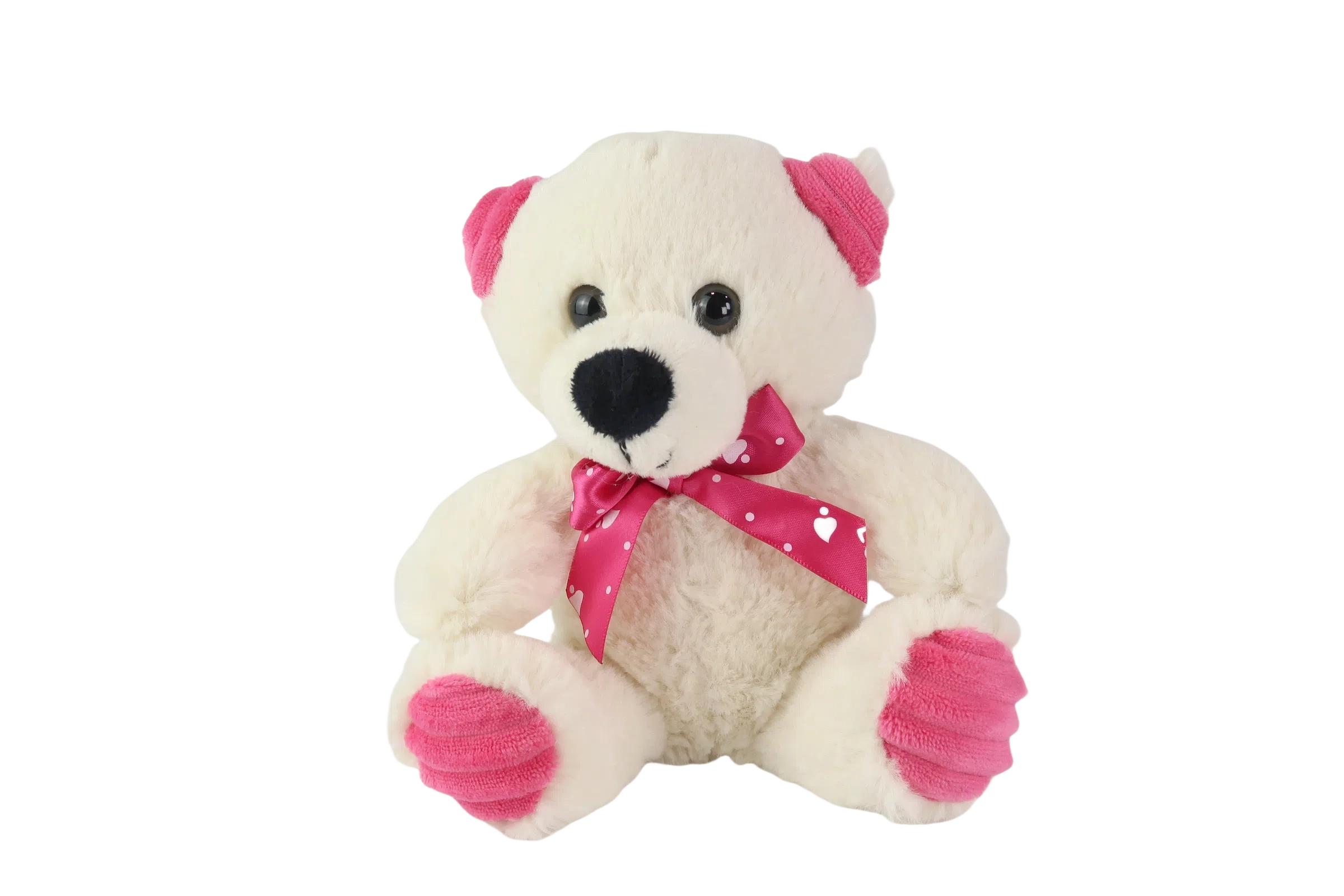 8 Inch Pink Bow Teddy